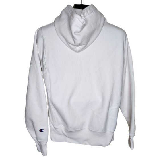 Champion Reverse Weave Spirit Hoodie Sweatshirt Mens Size S White - Picture 5 of 6